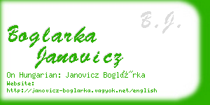 boglarka janovicz business card